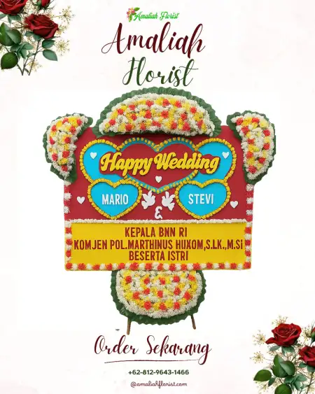 Papan Bunga Pernikahan Petamburan